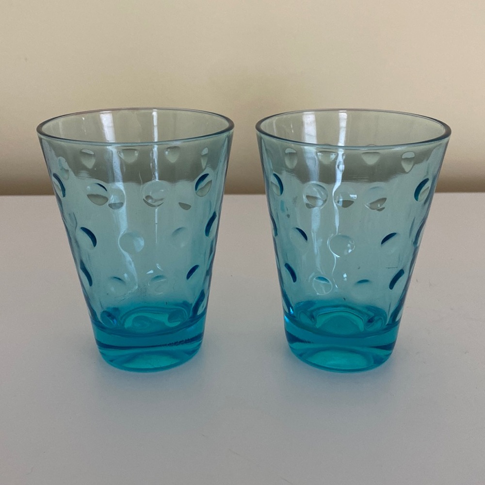 Glassware Set of 2 Blue